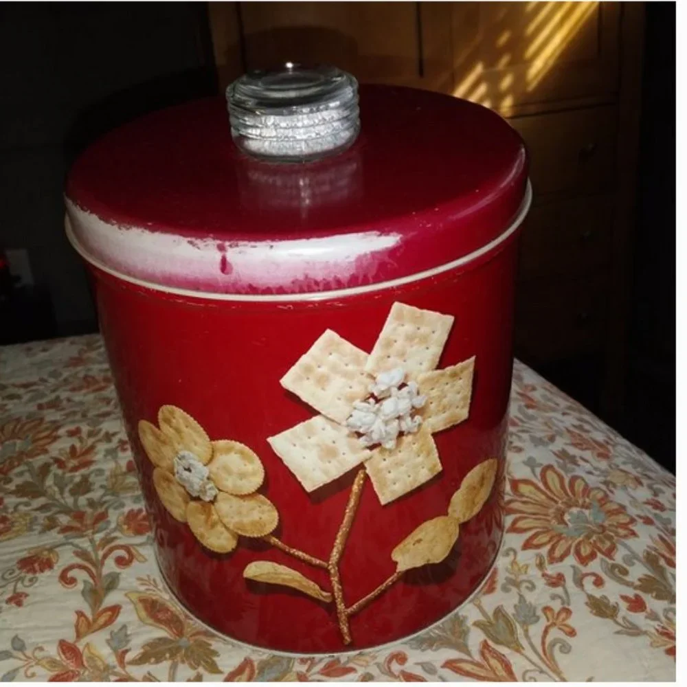 Vintage Krispy Kan Canster Tin Kitchen Decoration